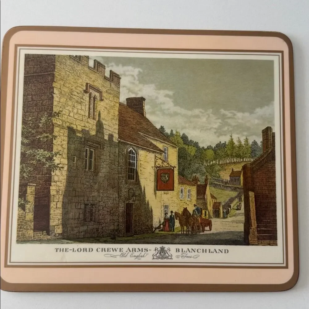 Vintage Pimpernel Hardboard European Scene Cork Placemat/Trivet